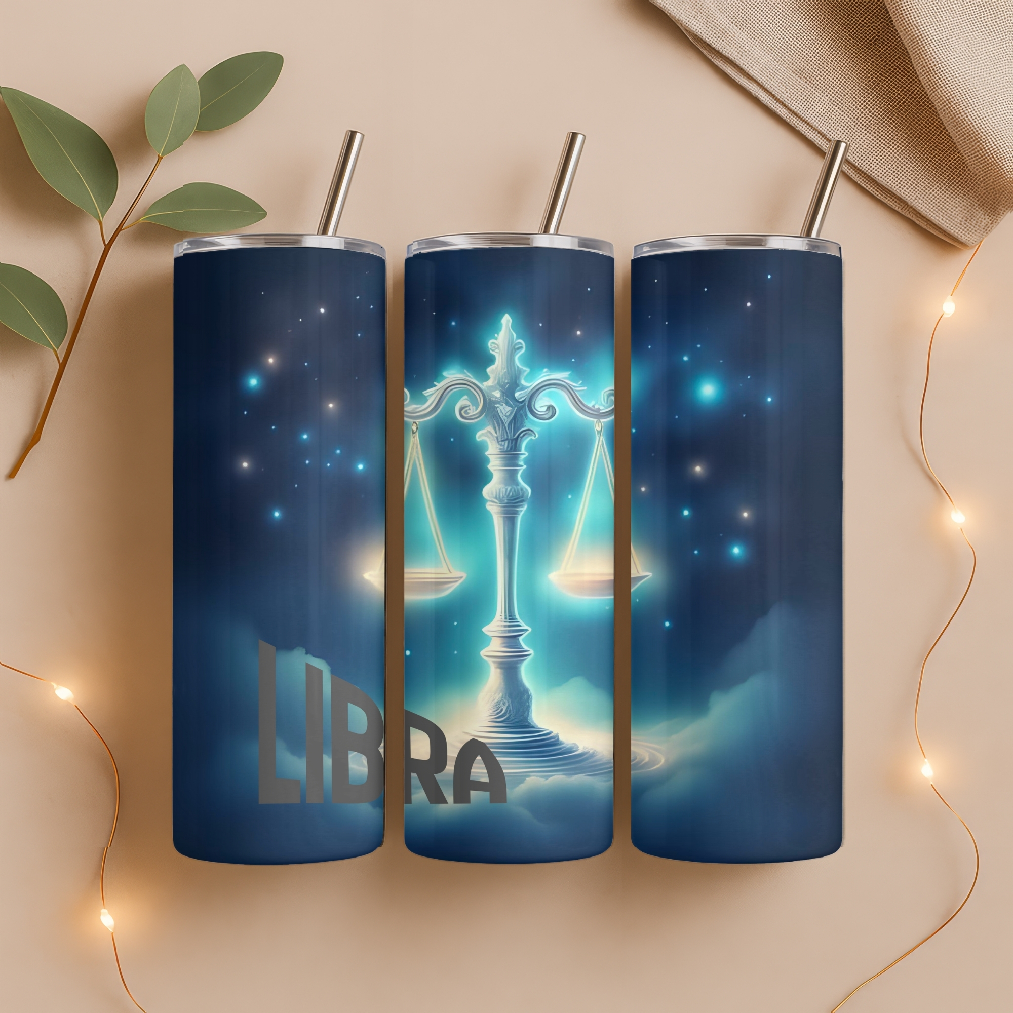 Libra Zodiac Sign Sublimation Tumble Wrap | 20oz Skinny/ Straight PNG | Horoscope Sign Design | Digital Download