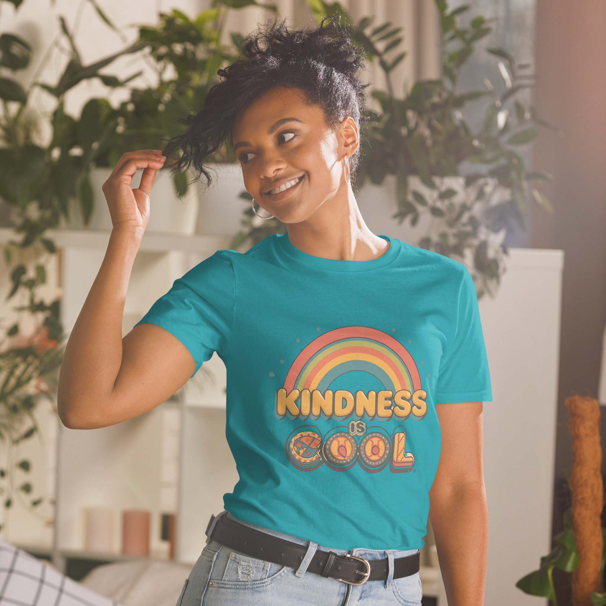 Kindness Is Cool – Retro Positive Vibes T-Shirt