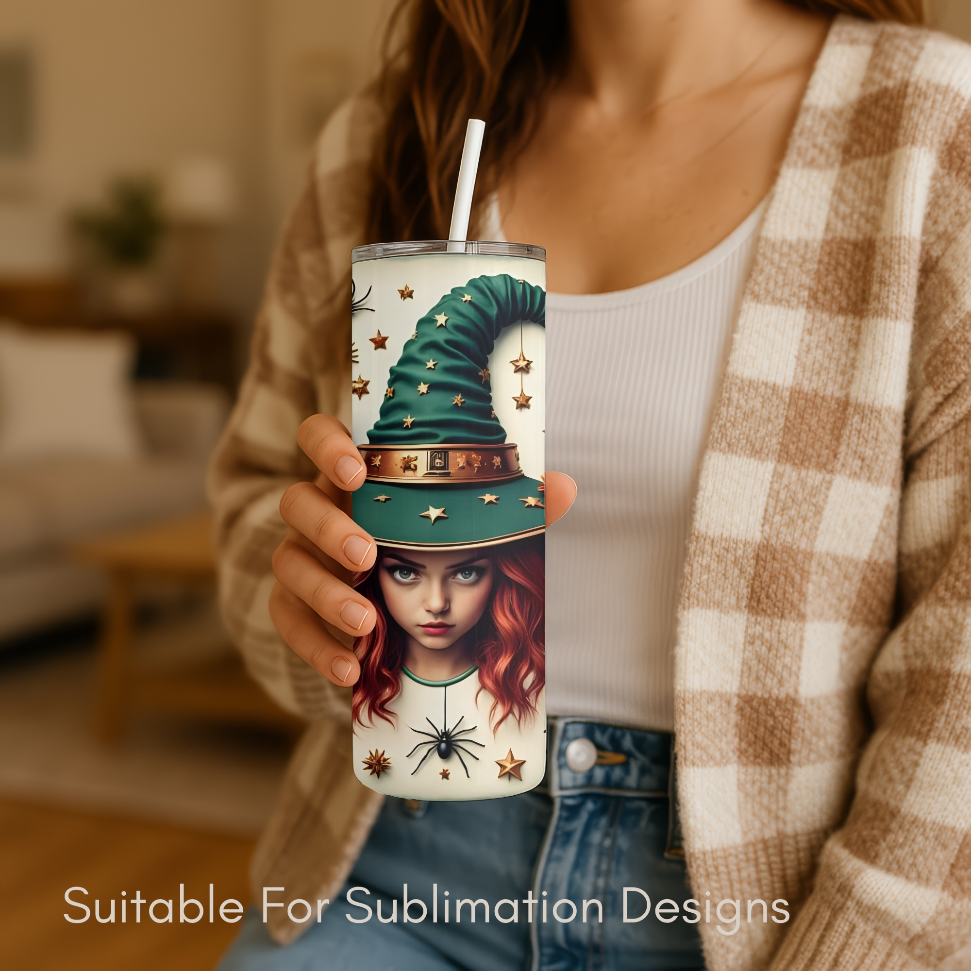 Halloween Witch Stainless Steel 2 Tumbler Designs | Digital Download | Sublimation