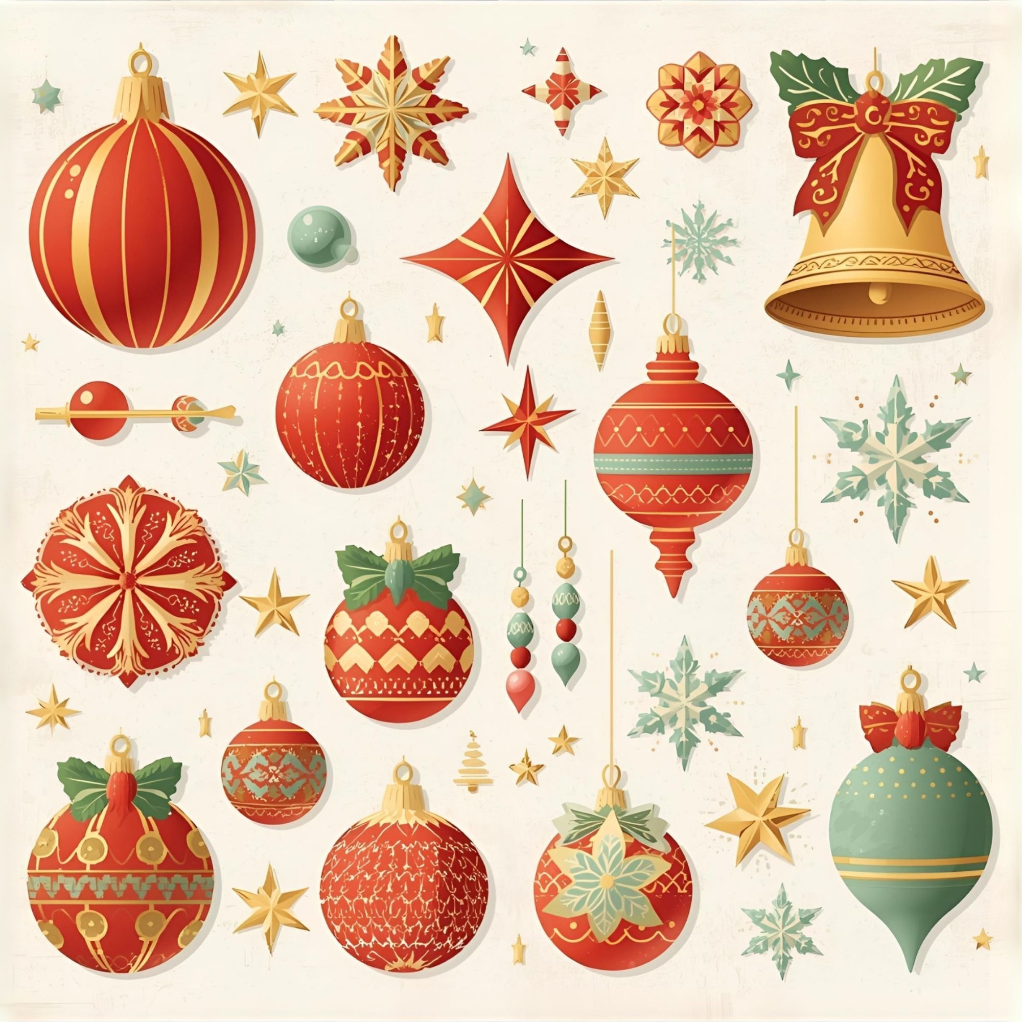 Christmas Ornaments Sublimation Tumble Wrap | 20oz Skinny/ Straight PNG | Digital Download