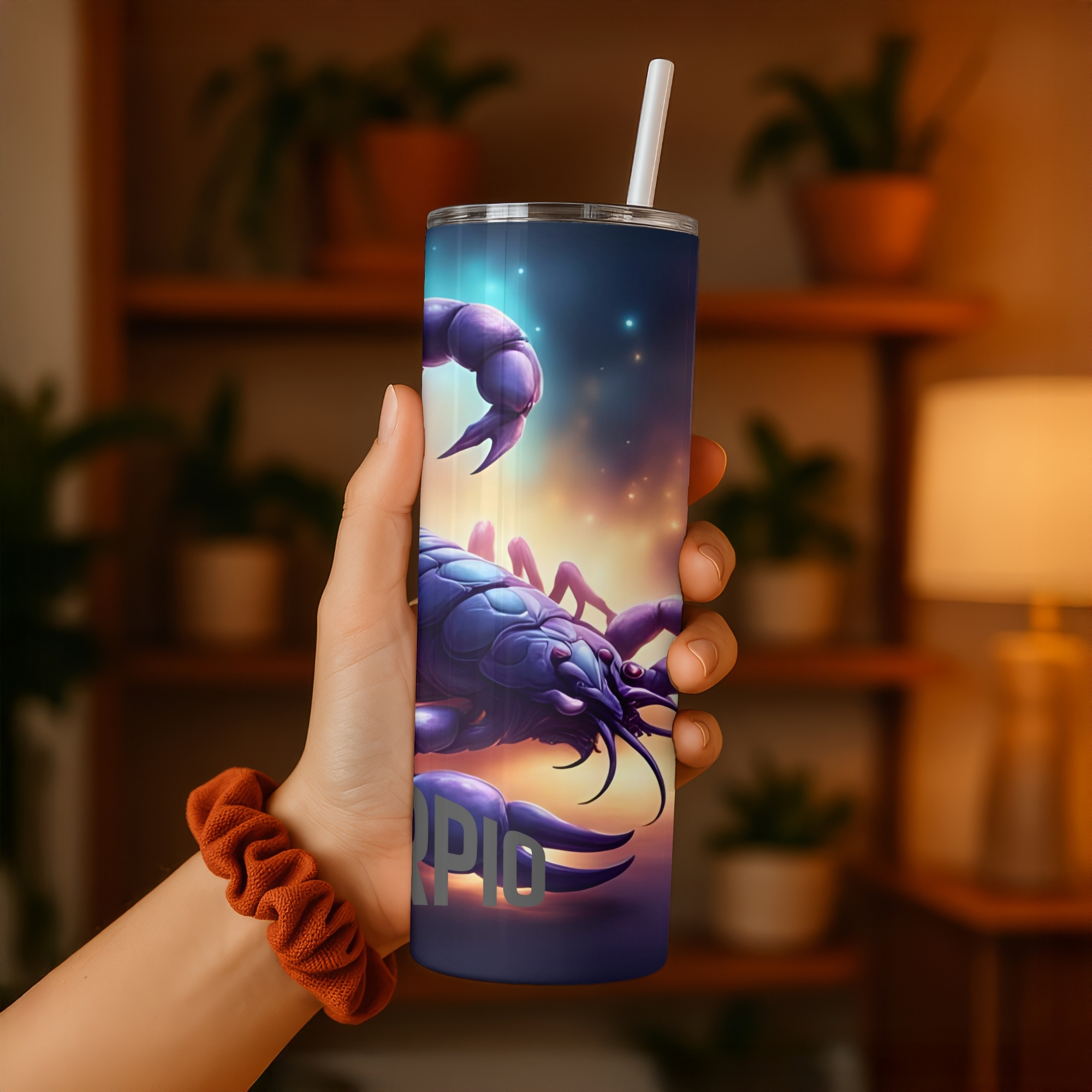 Scorpio Retro Wave Sublimation Tumbler Wrap | 20oz Skinny/ Straight PNG | Horoscope PNG | Digital Download
