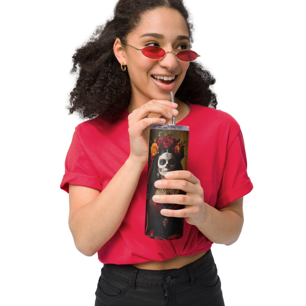Day of the Dead Skull design Tumbler