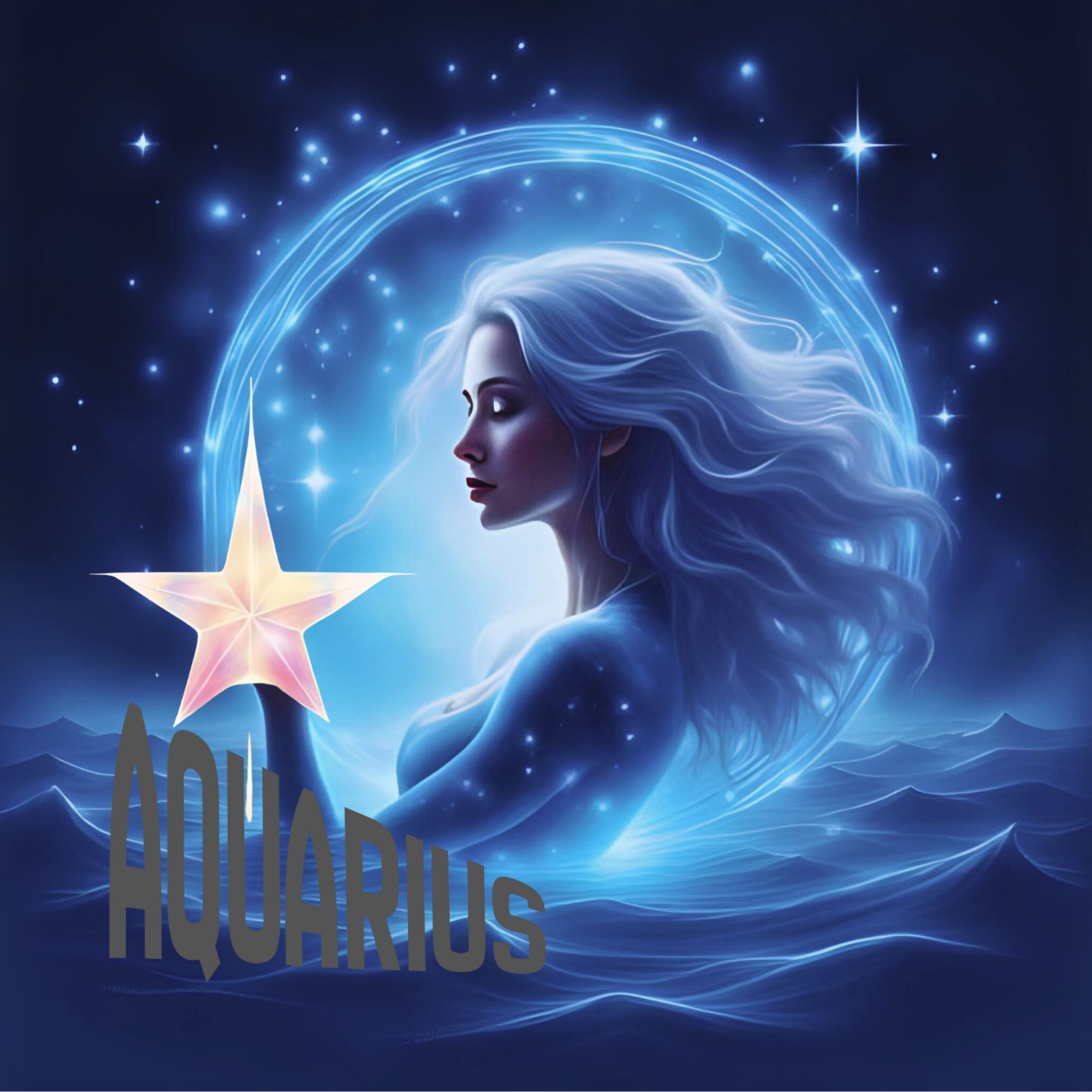 Aquarius Zodiac Sublimation Tumble Wrap | 20oz Skinny/ Straight PNG | Digital Download