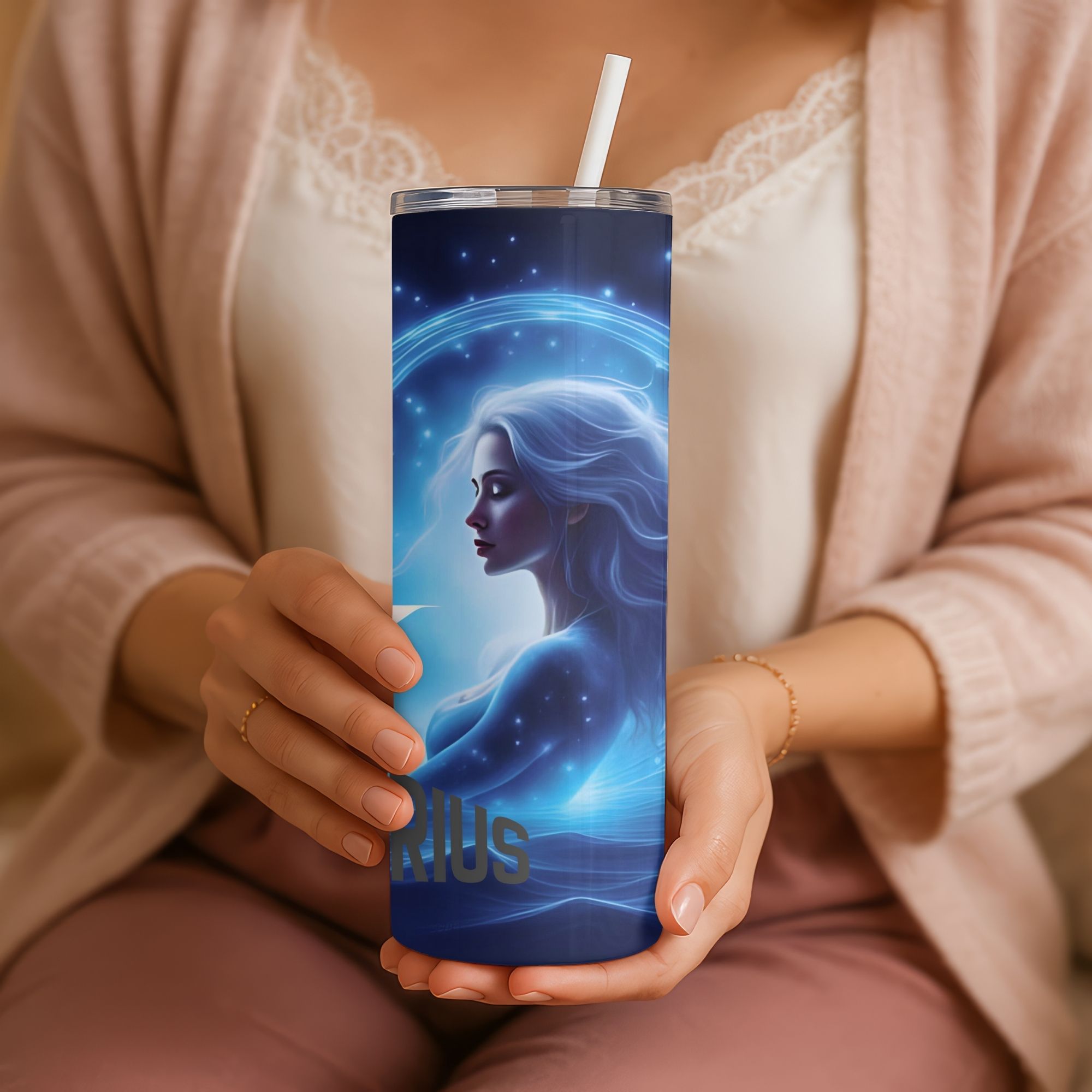 Aquarius Zodiac Sublimation Tumble Wrap | 20oz Skinny/ Straight PNG | Digital Download