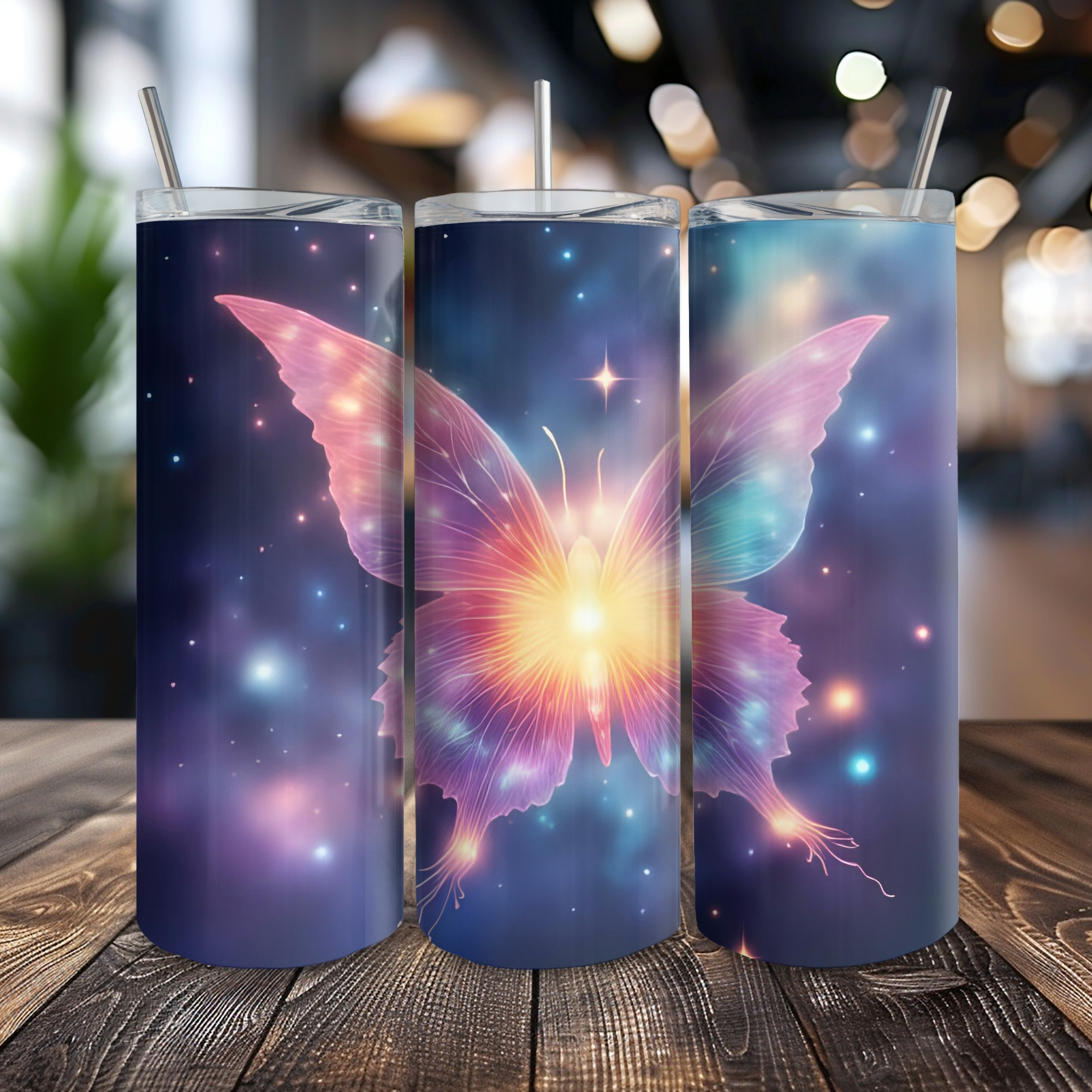 Magical Night Star Sublimation 4 Tumbler Wraps | 20oz Skinny/ Straight PNG | Horoscope team |  Digital Download