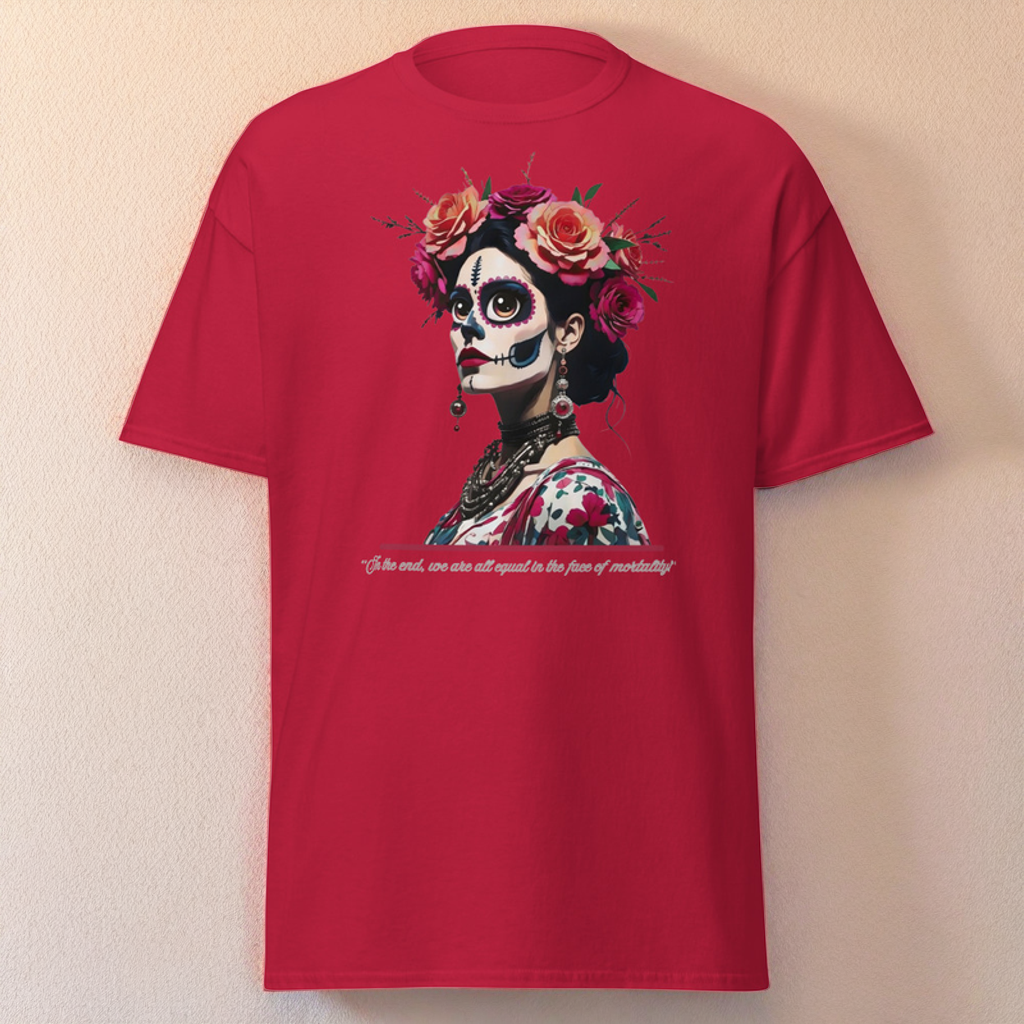 Unisex classic tee Mexican Catrina Floral Art Graphic T-Shirt