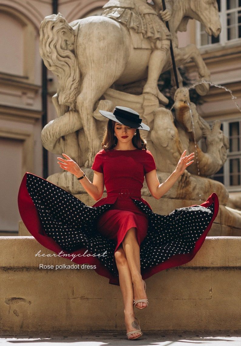 Rose Polkadot Dress