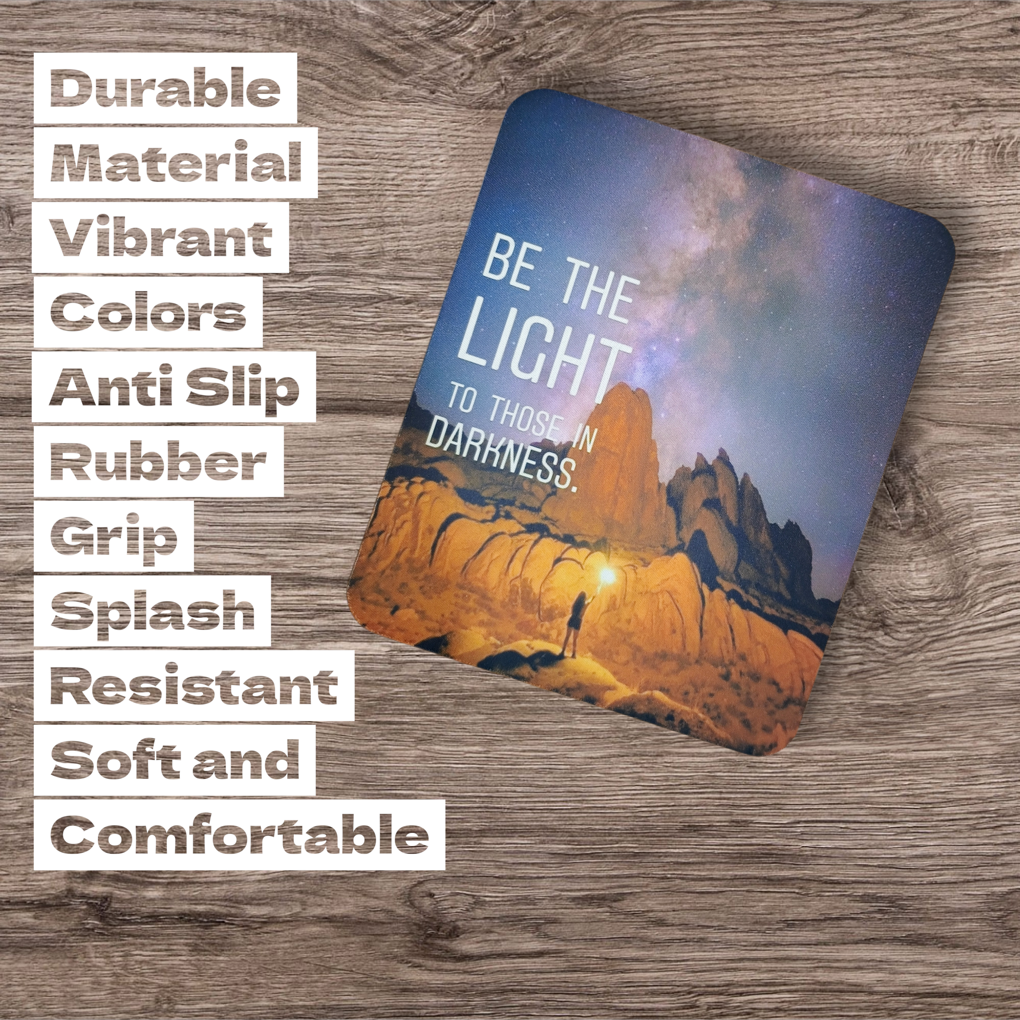 Inspirational Be The Light Mouse Pad