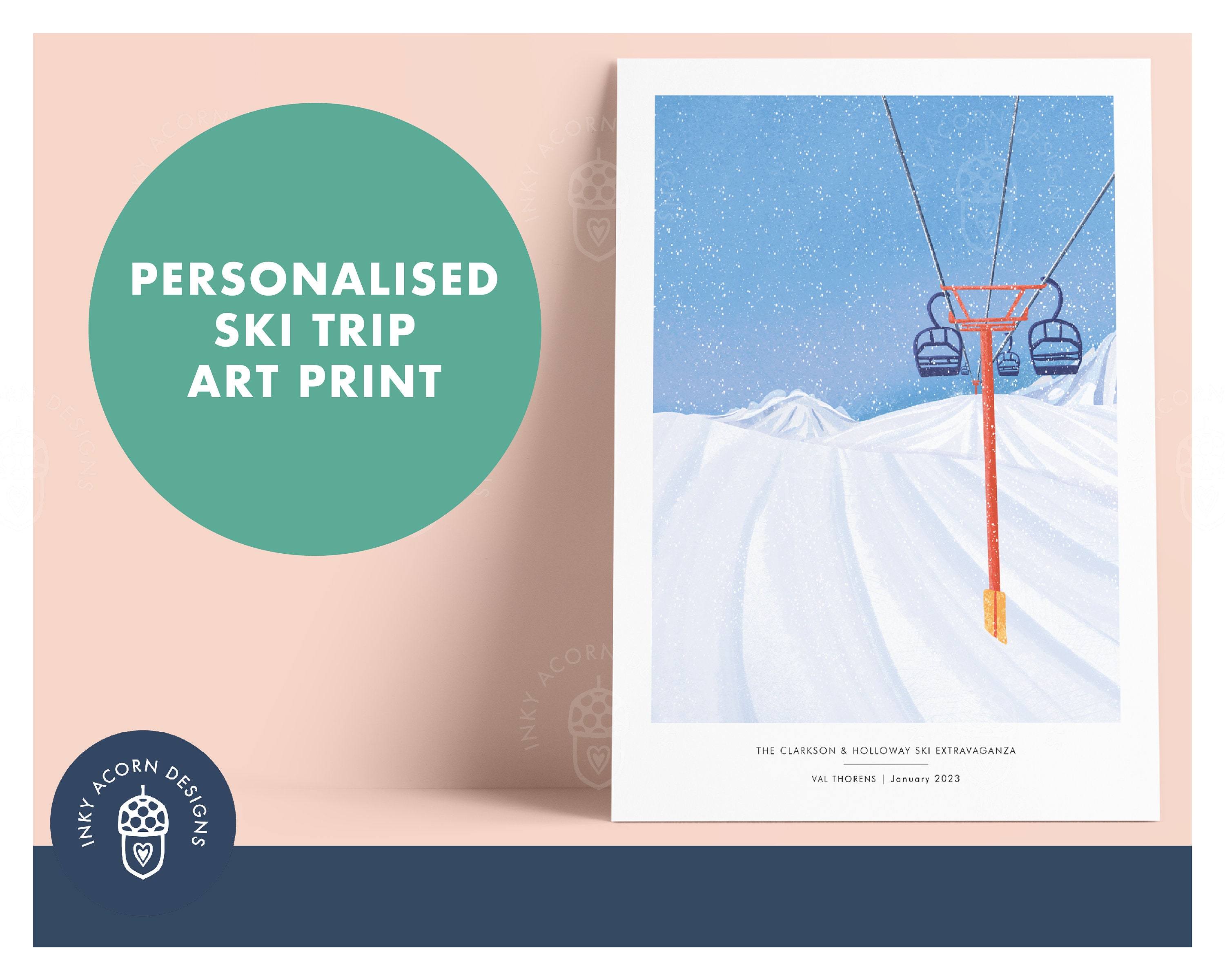 Personalised Ski Print