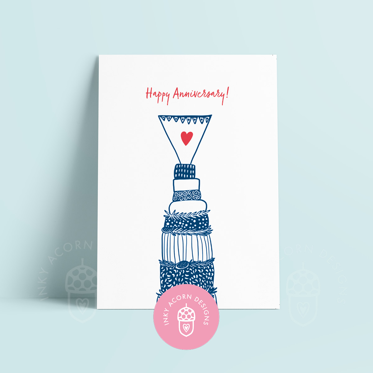 Happy Anniversary Greeting Card incl. postage