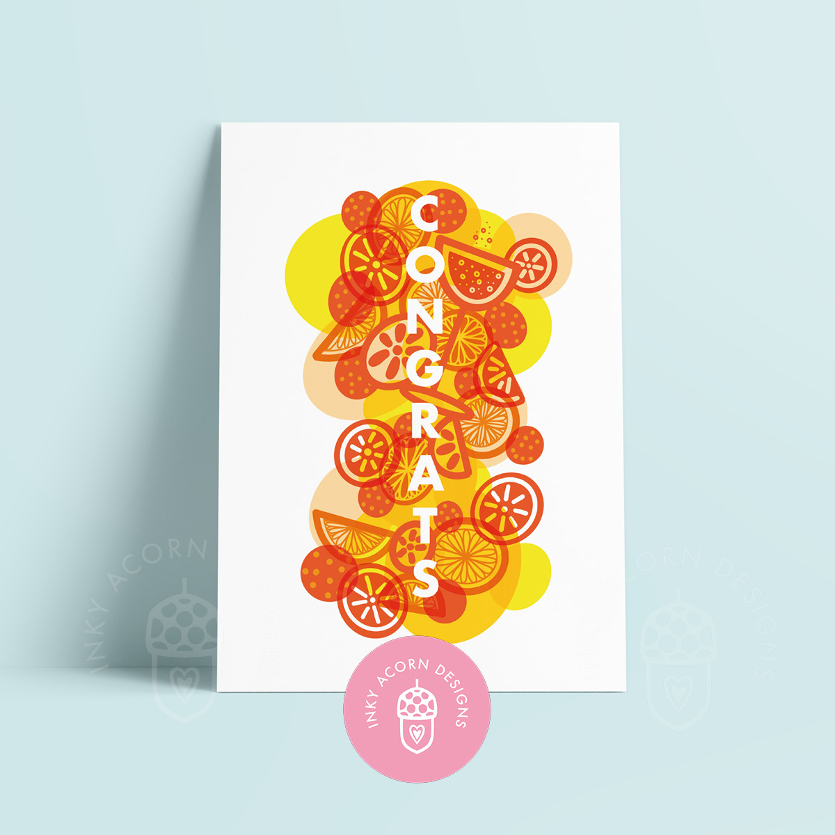 Fruity Congrats Greeting Card incl. postage