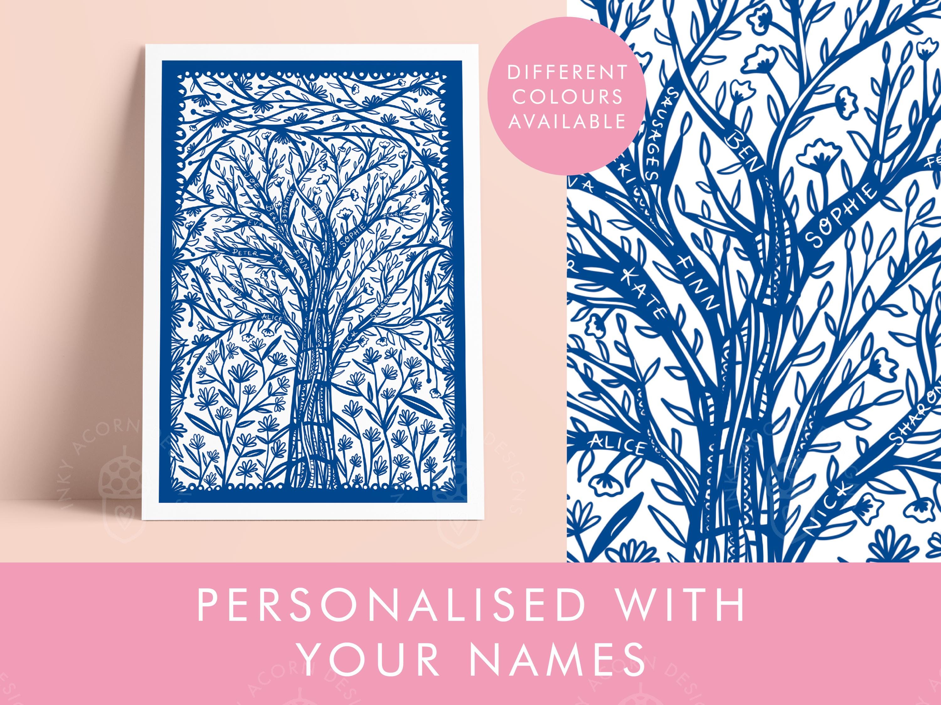 Personalised Family Tree Print
