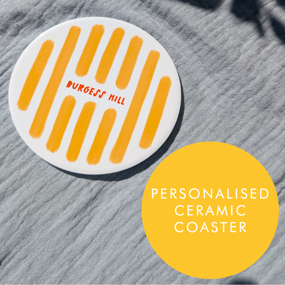 Personalised Mediterranean Stripe Coaster