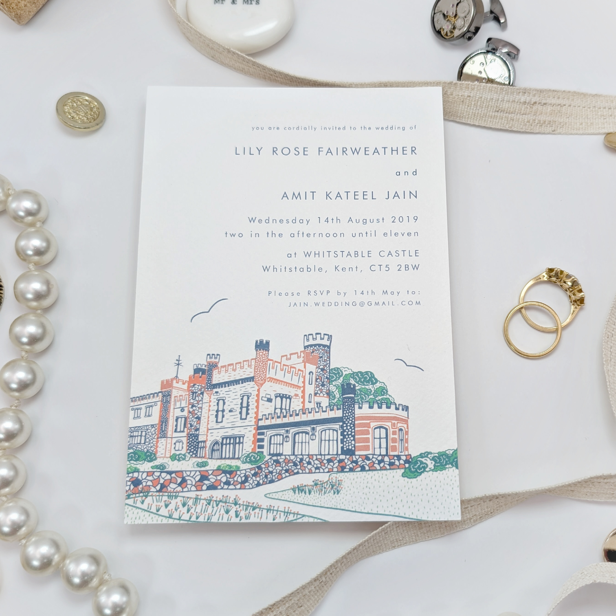 Whitstable Castle Wedding Stationery