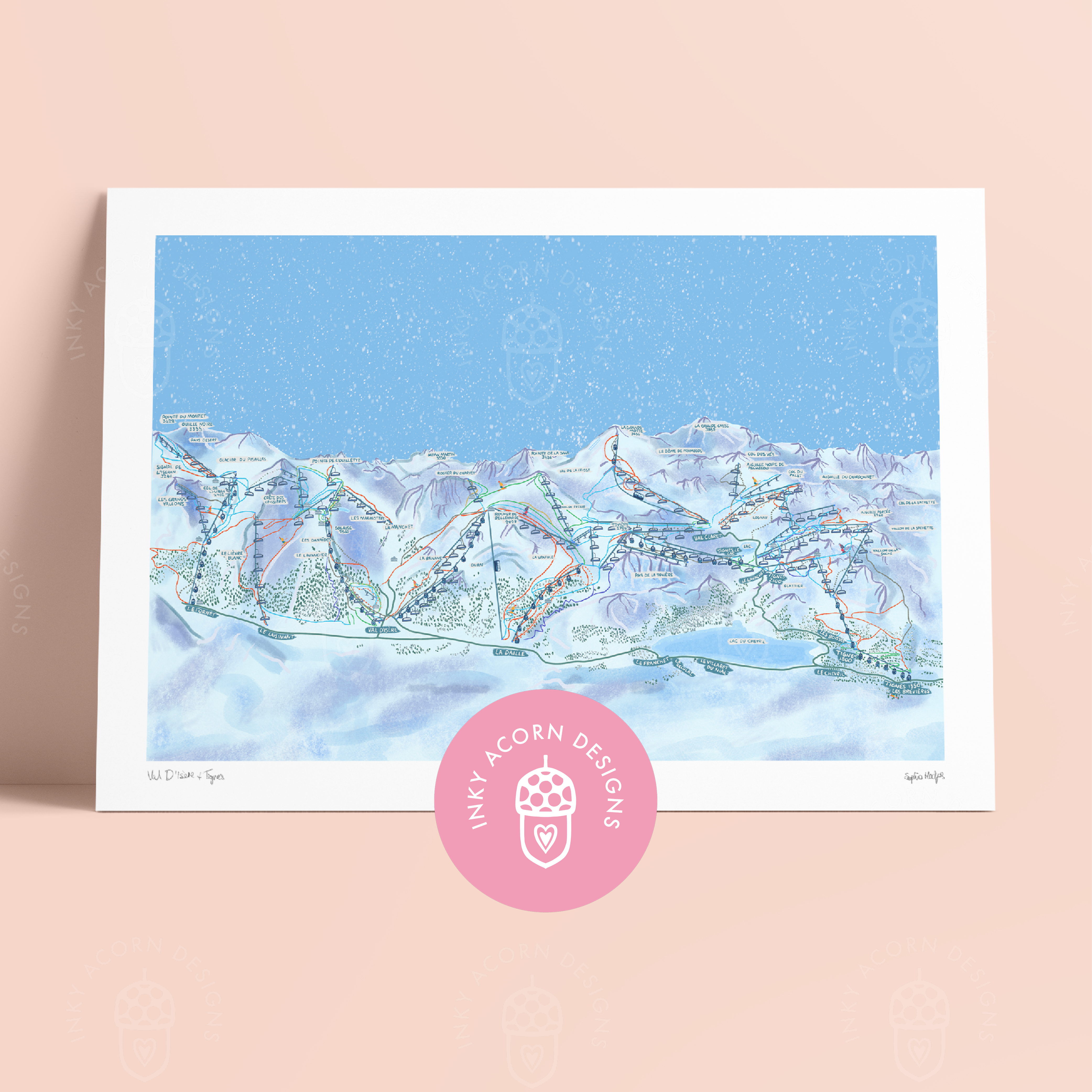 Val D'Isere & Tignes Map