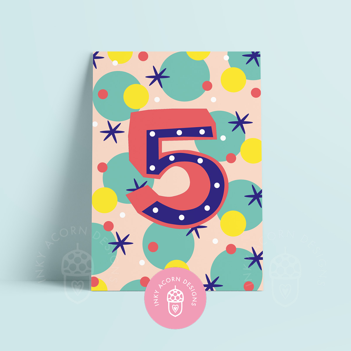 5th Birthday Greetings Card