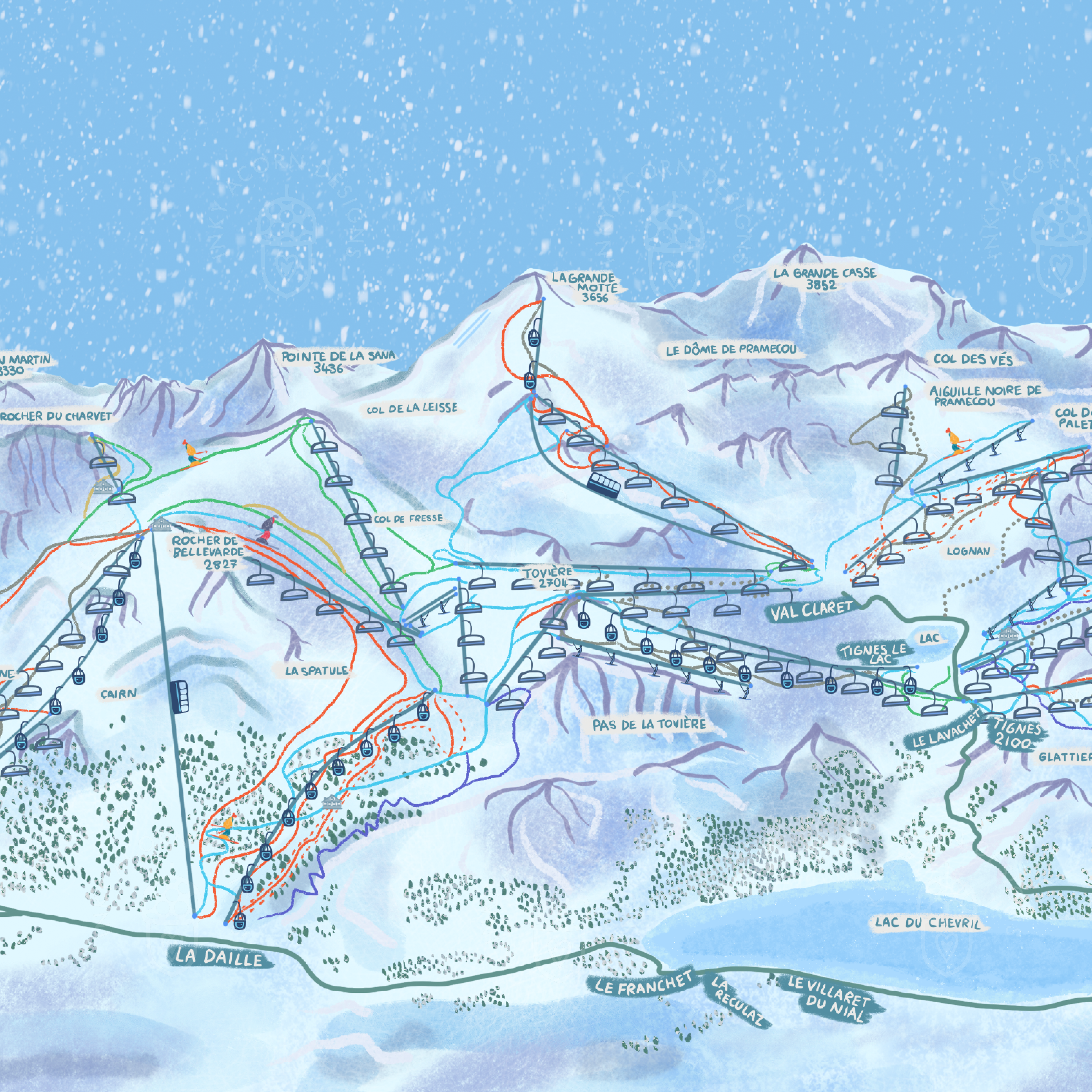 Val D'Isere & Tignes Map