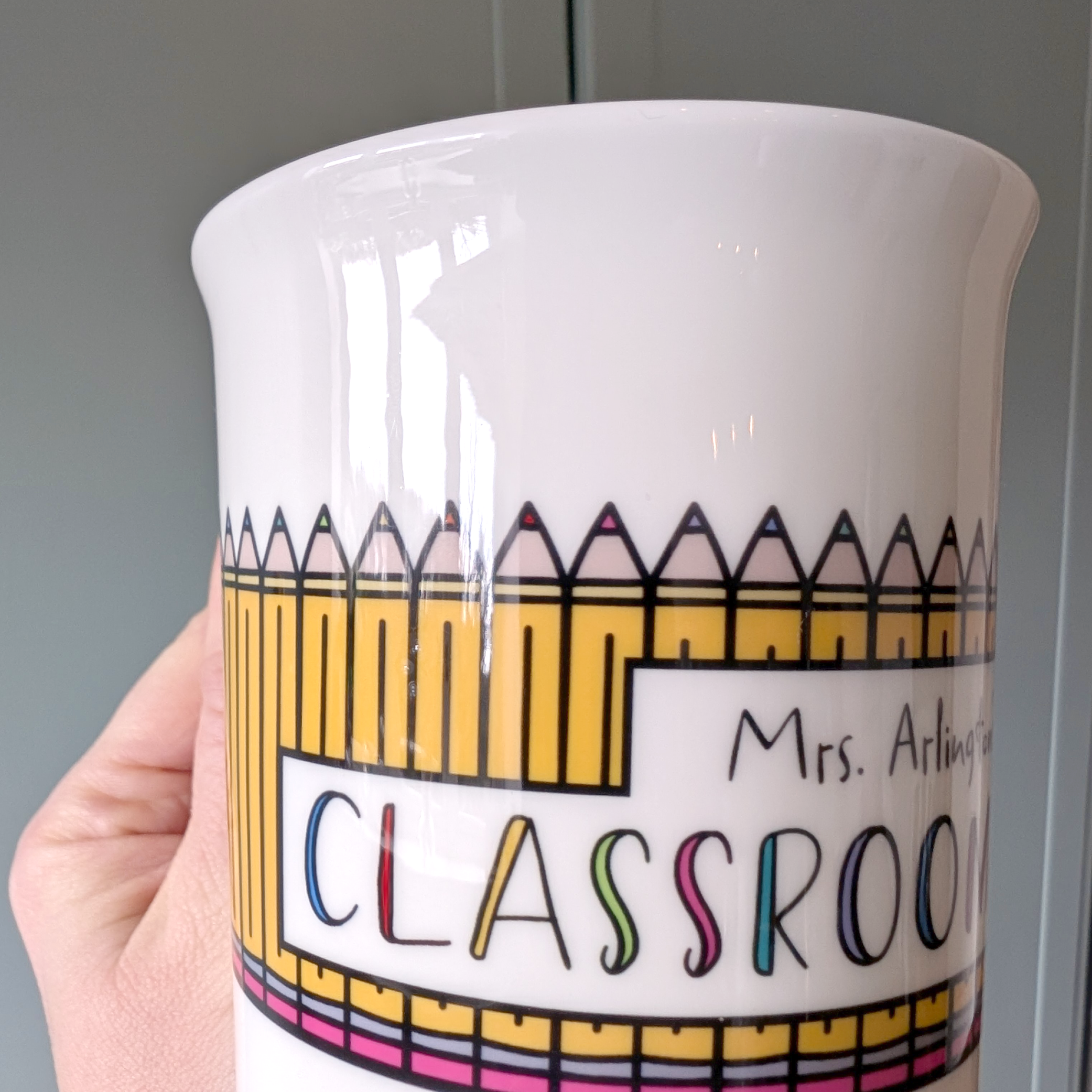 Classroom Fuel Pencils - Personalised China Teacher Mug