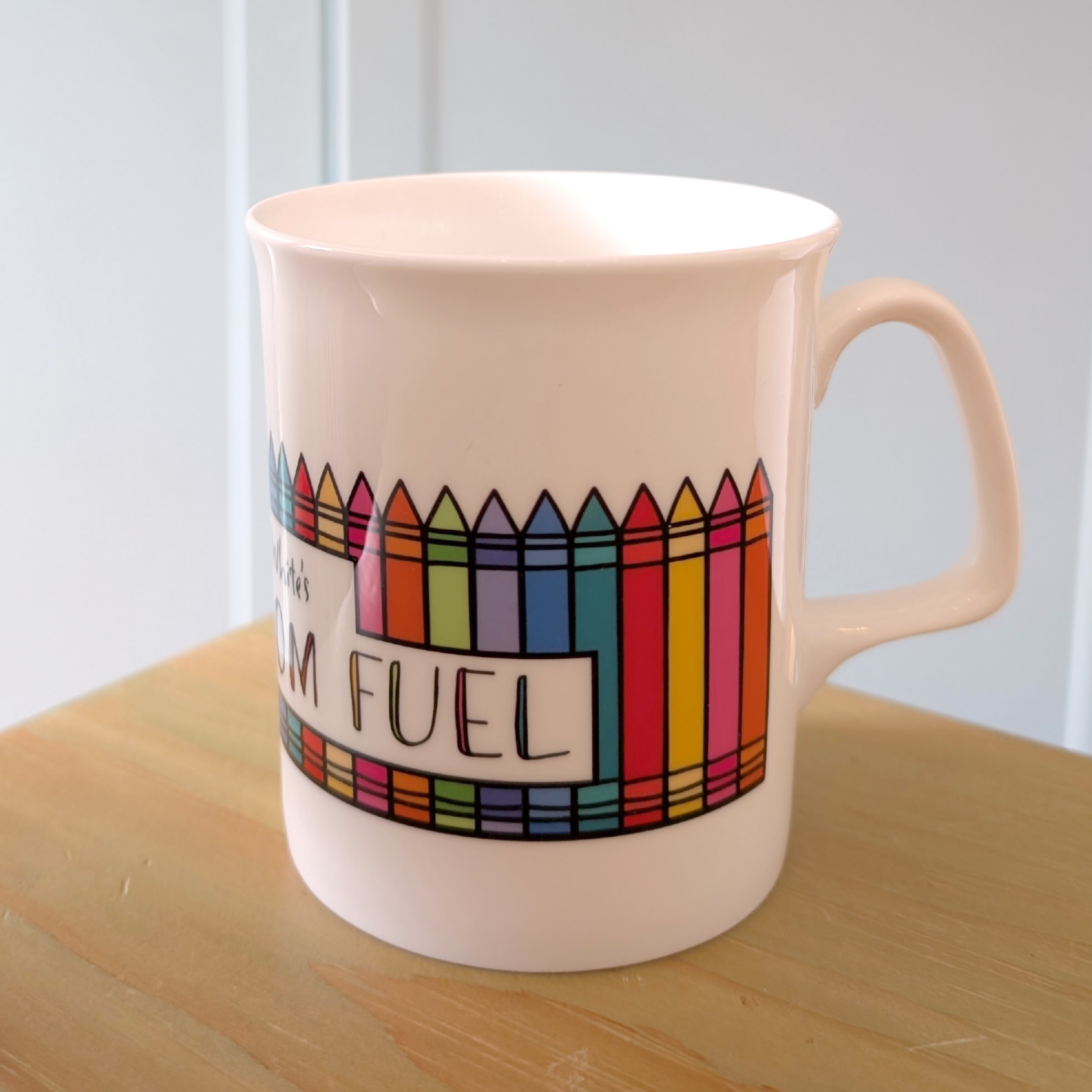 Classroom Fuel Crayons - Personalised China Teacher Mug