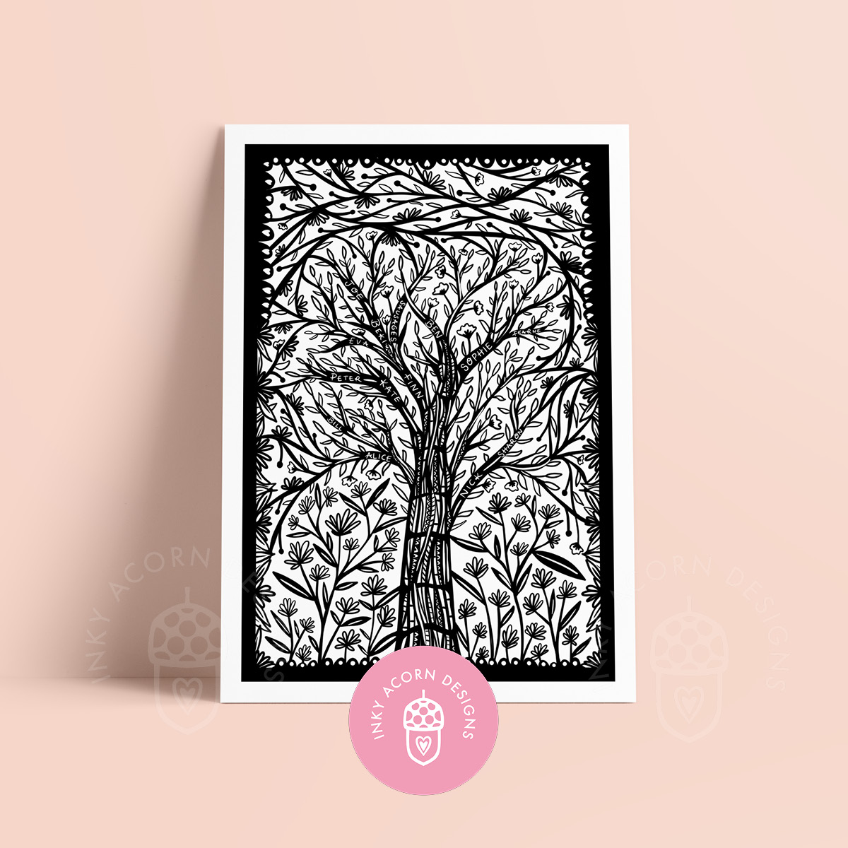 Personalised Family Tree Print