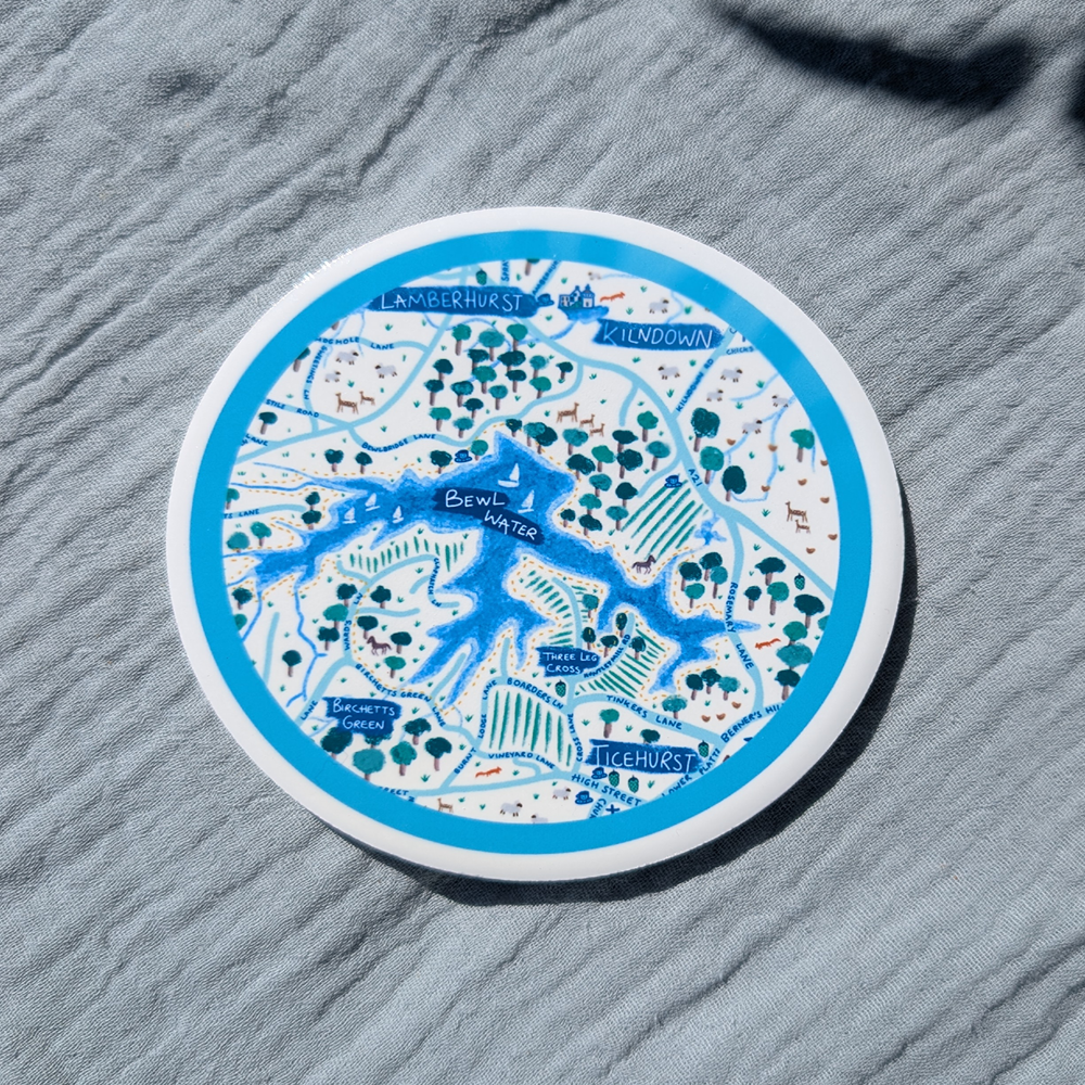 Bewl Water Map Coaster