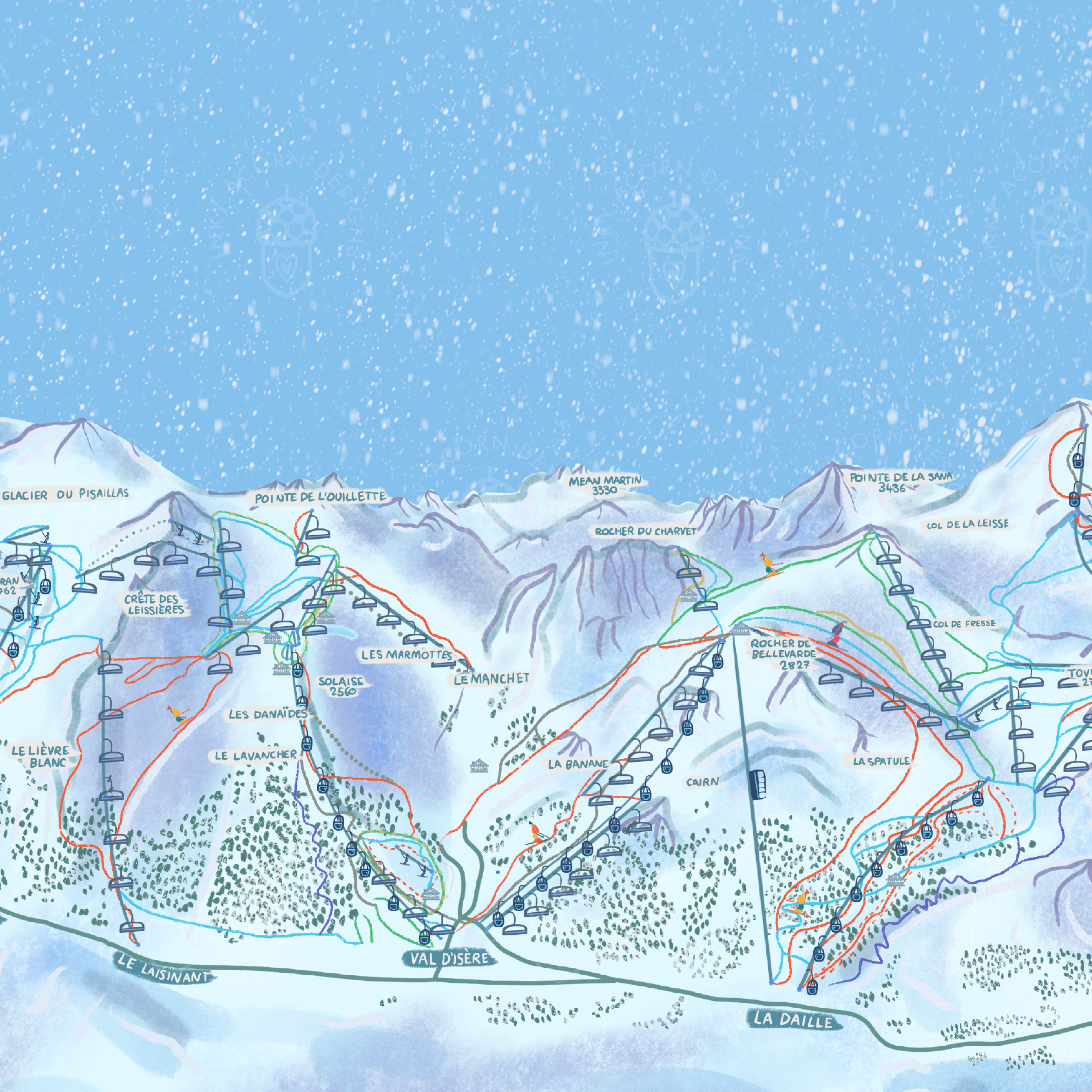 Val D'Isere & Tignes Map