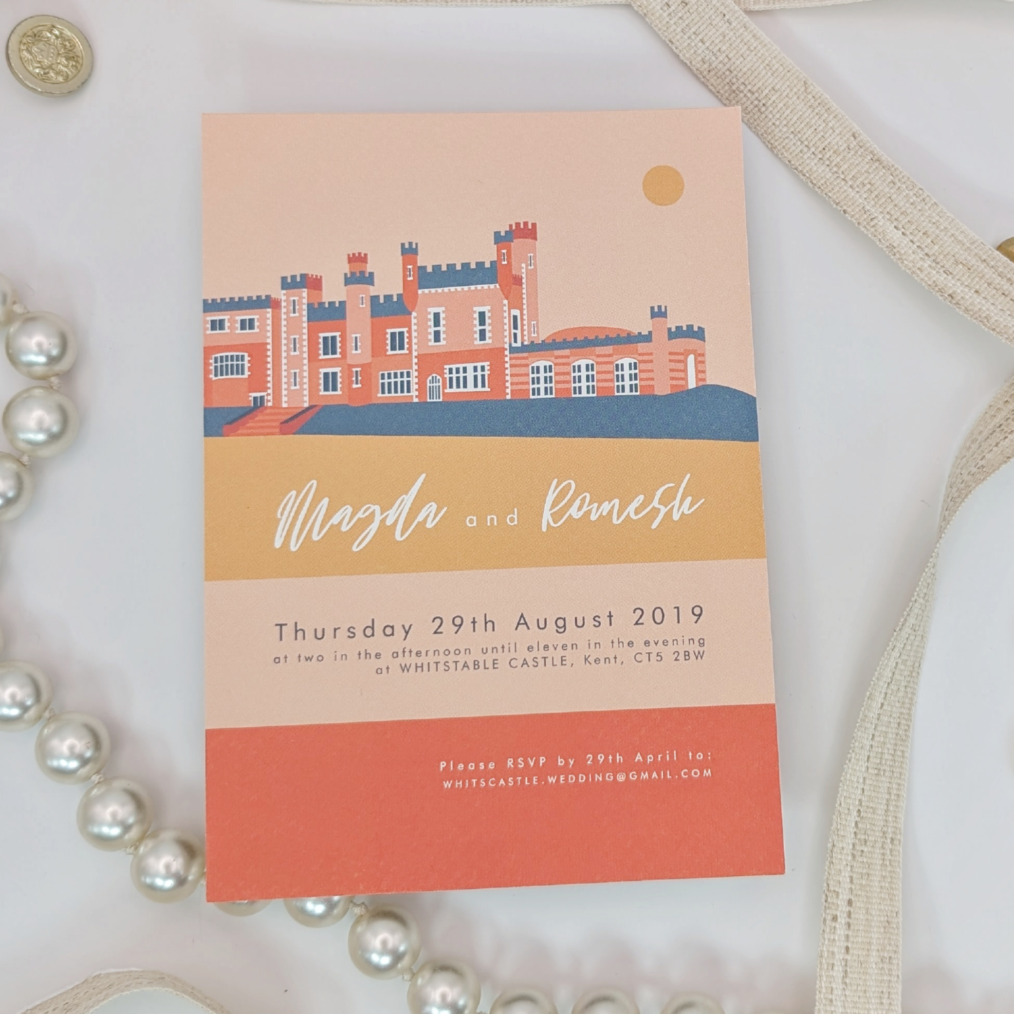 Whitstable Castle Wedding Stationery