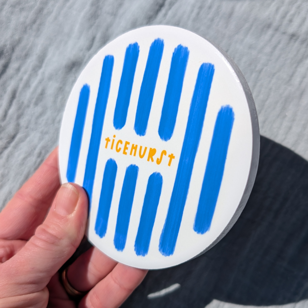 Personalised Mediterranean Stripe Coaster