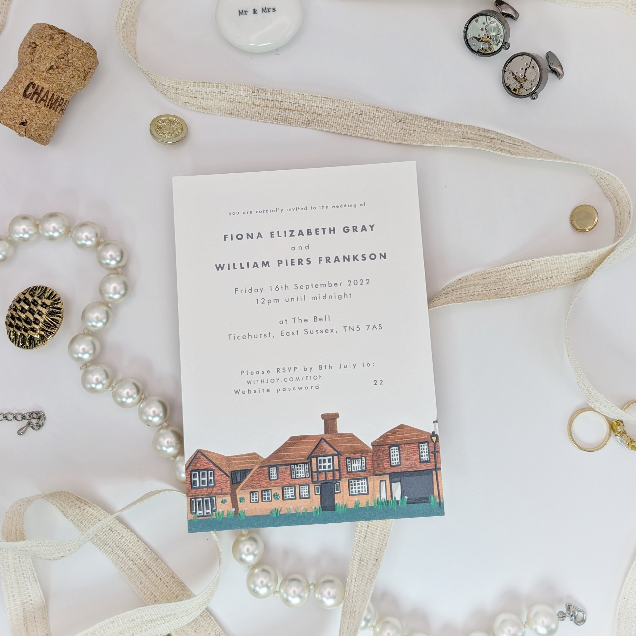 The Bell in Ticehurst Wedding Stationery