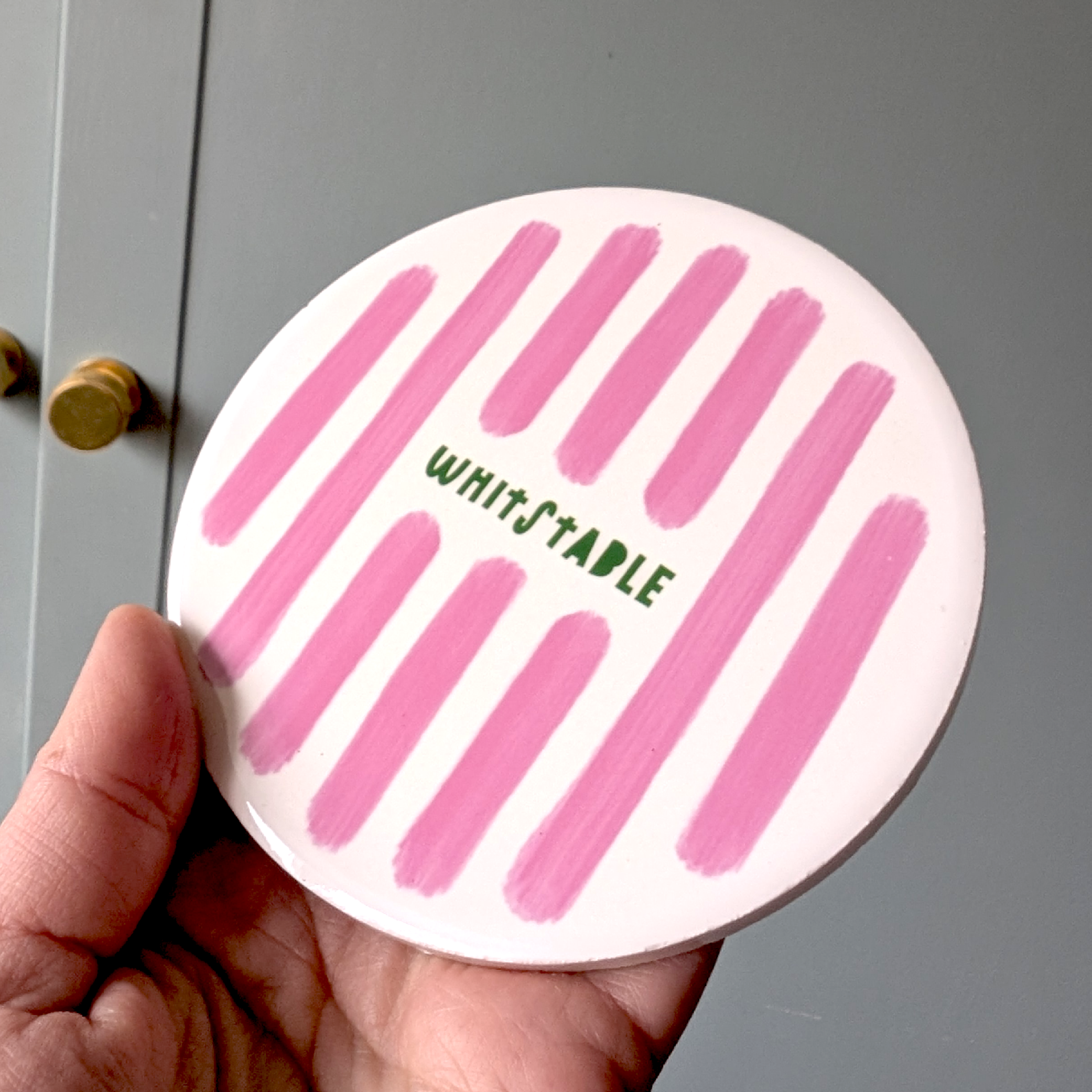 Personalised Mediterranean Stripe Coaster