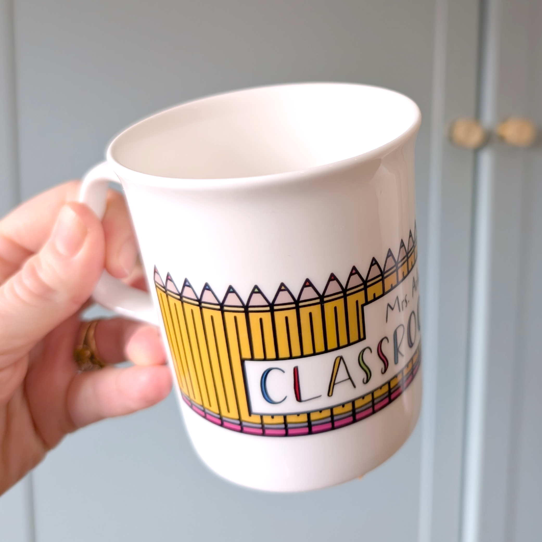 Classroom Fuel Pencils - Personalised China Teacher Mug