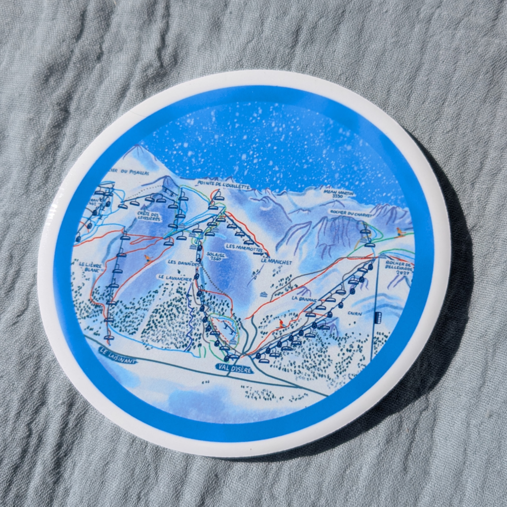 Val d'Isère Piste Map Coaster