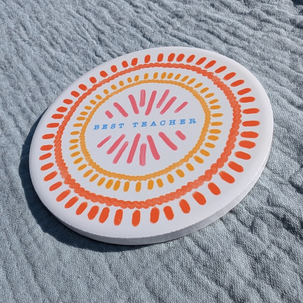 Personalised Vibrant Sunshine Coaster