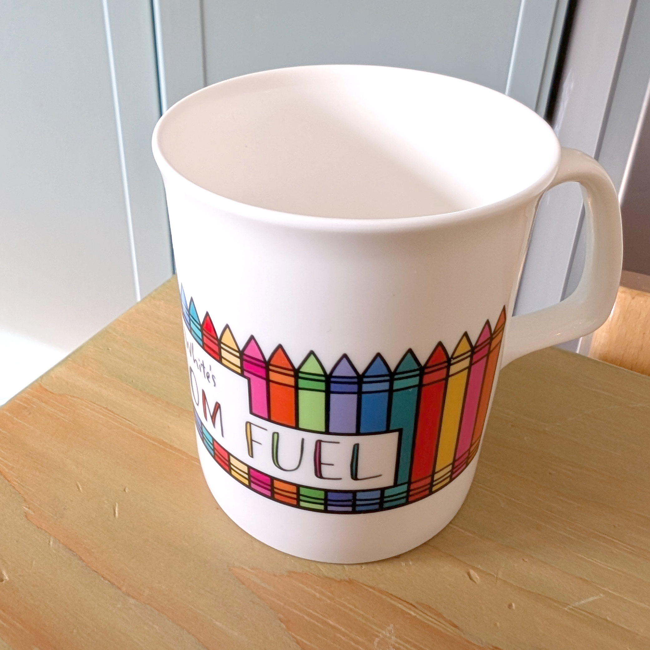 Classroom Fuel Crayons - Personalised China Teacher Mug