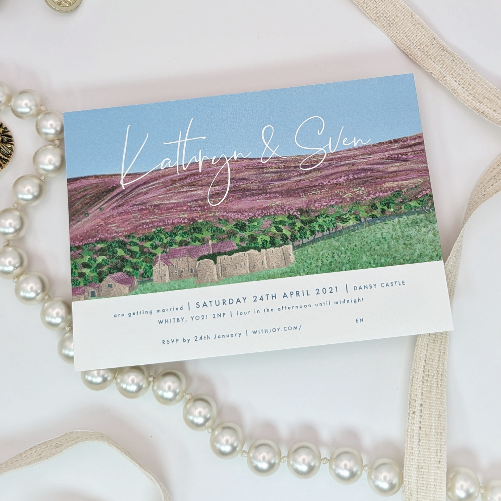 Danby Castle Wedding Stationery