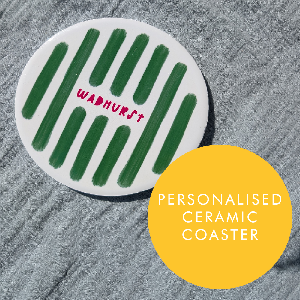 Personalised Mediterranean Stripe Coaster