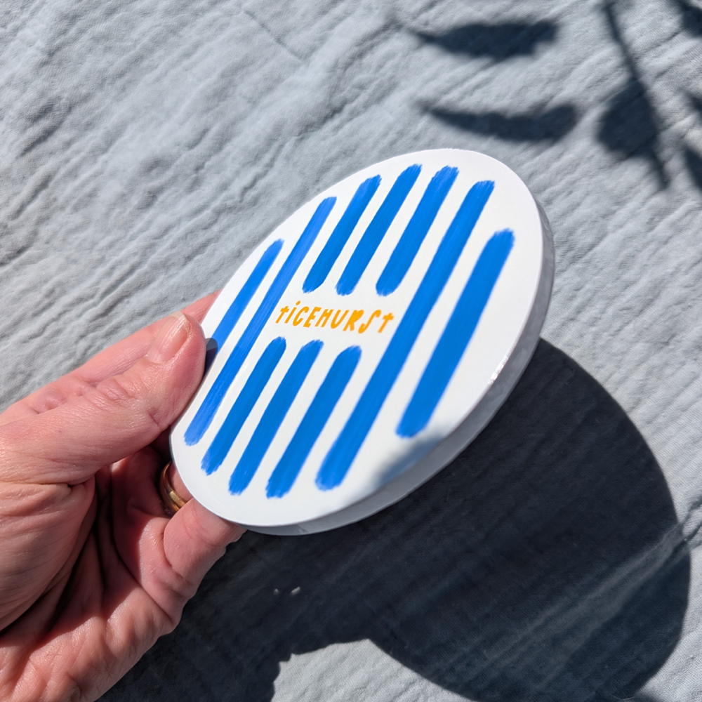 Personalised Mediterranean Stripe Coaster