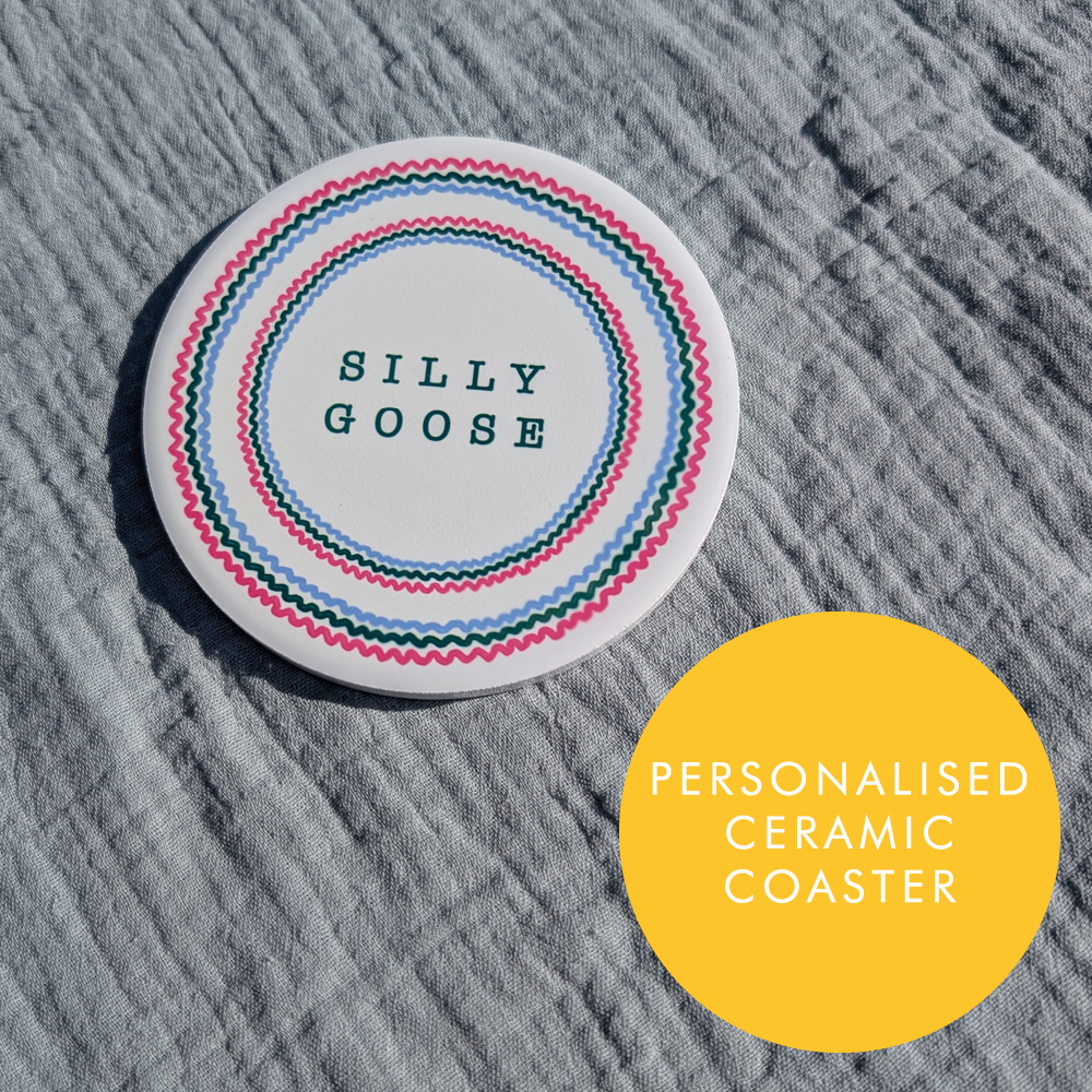 Personalised Wavy Paint Strokes Coaster