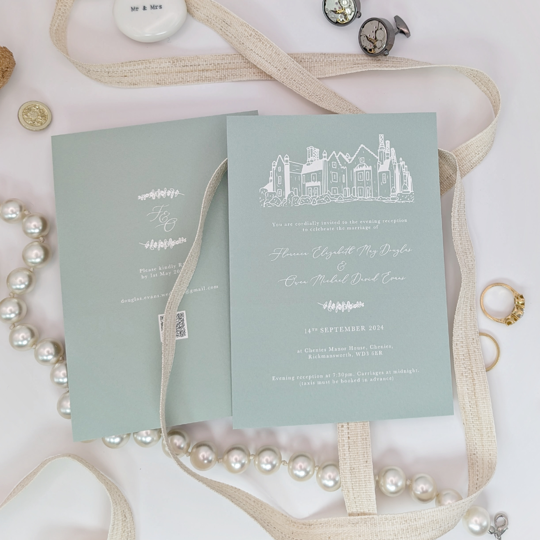 Chenies Manor Wedding Stationery