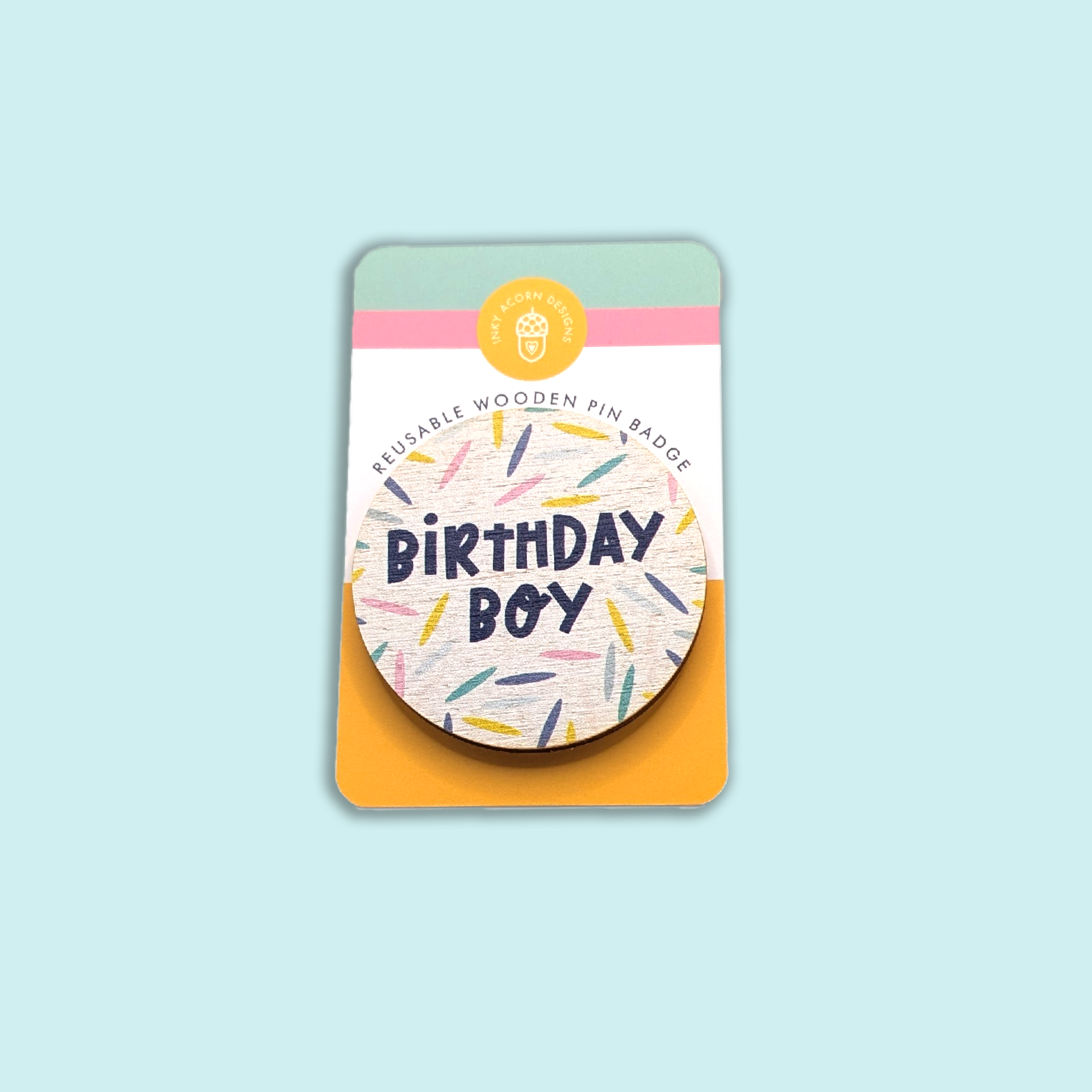Birthday Boy Wooden Badge