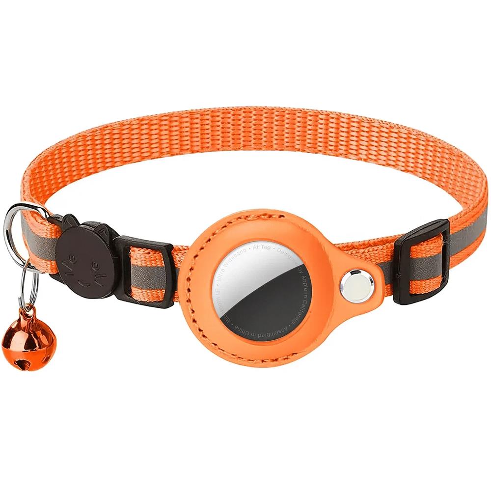 AirTag Halsband Nylon mit Reflektor