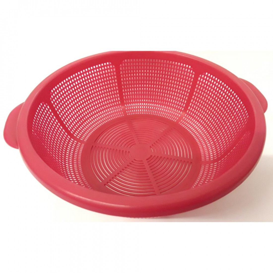 Red Plastic Colander