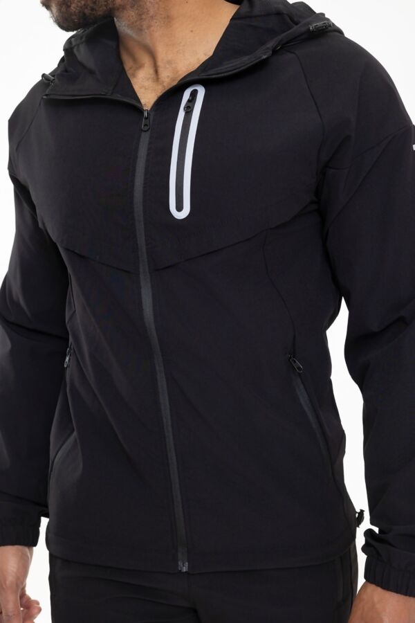 Men's Black Hooded Jacket