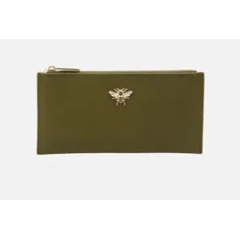 Olive Green Zip Wallet