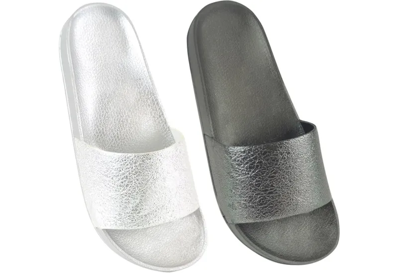 Unisex Metallic Slide Sandals