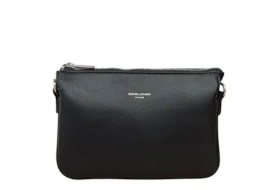 Black Leather Crossbody Bag