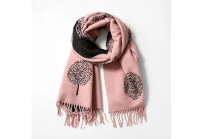 Pink Tree Print Scarf