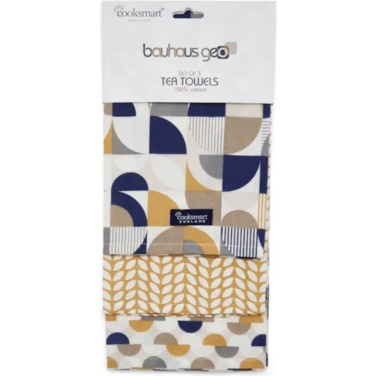 Bauhaus Geo Set of 3 Tea Towels