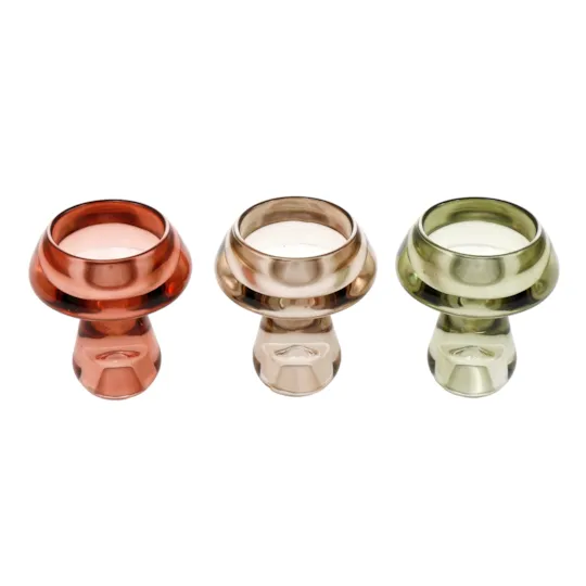 Glass Candle Holders Set