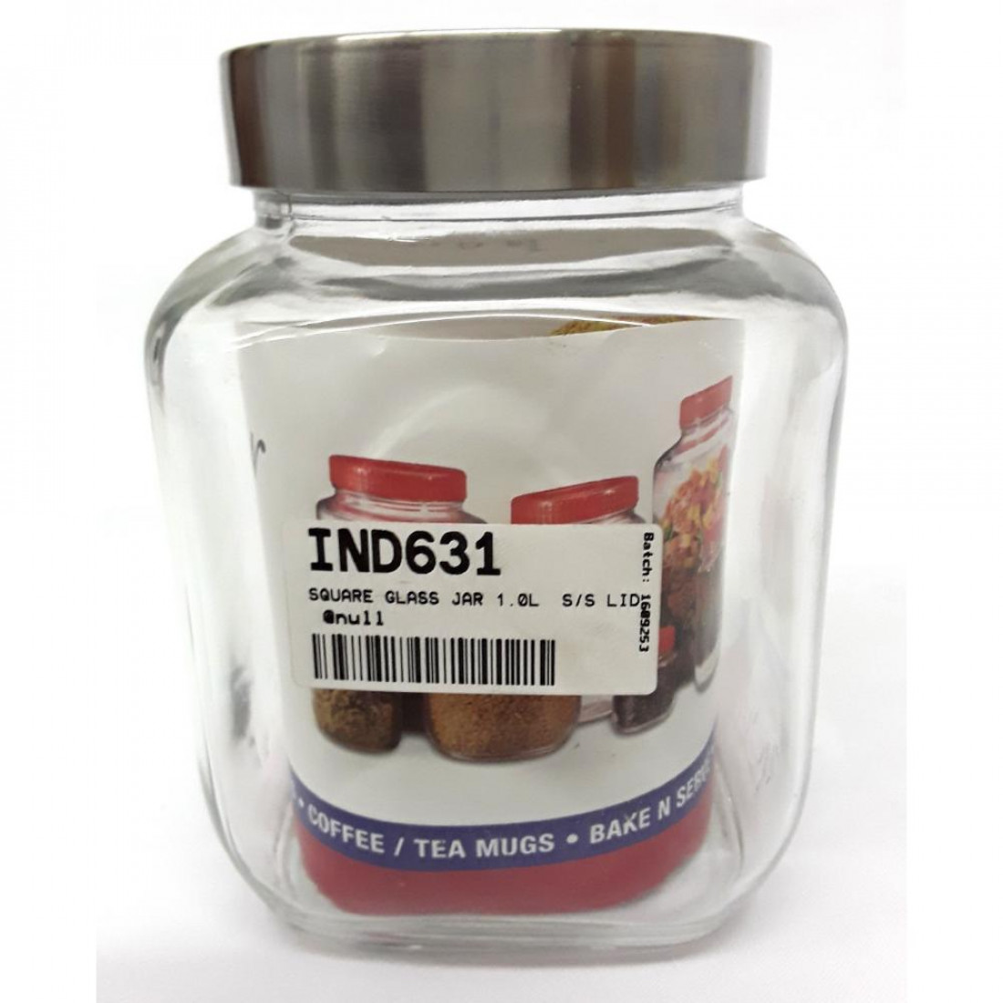 Square Glass Jar 1.0L